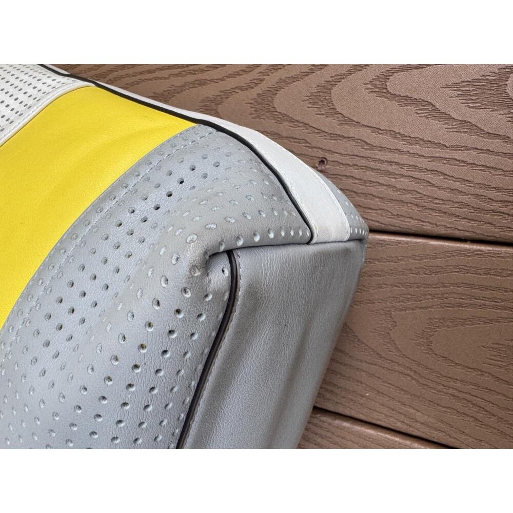 Coach Legacy Perforated Stripe Duffle Convertible Bag 22412 lemon multi (220 - Picture 9 of 11